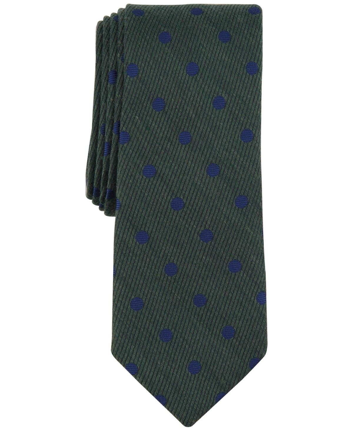 Bar III Men's Blyth Dot Print Necktie Hunter Green