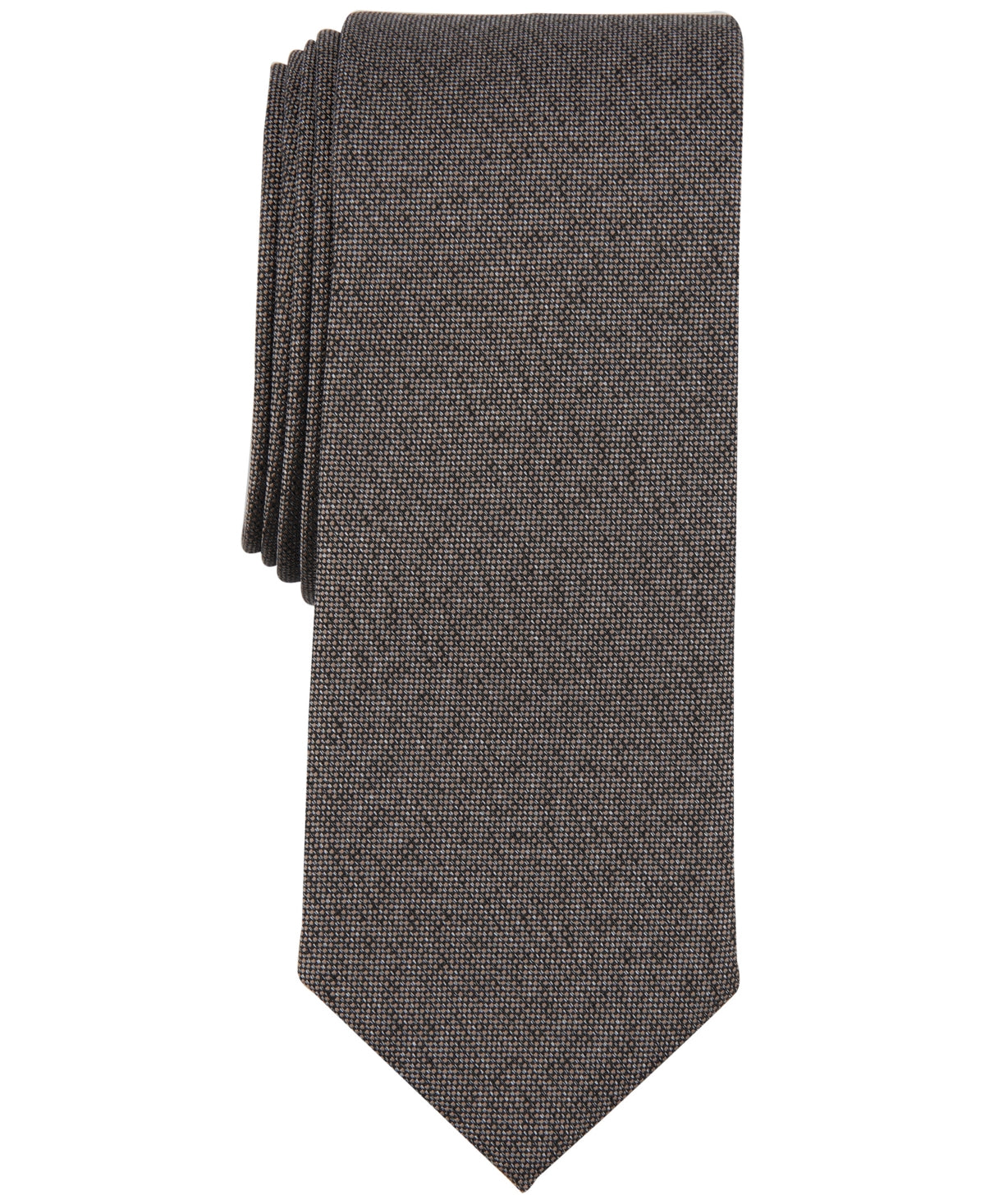 Bar Iii Mens Classic fit Tie Necktie One Size Brown Cobble