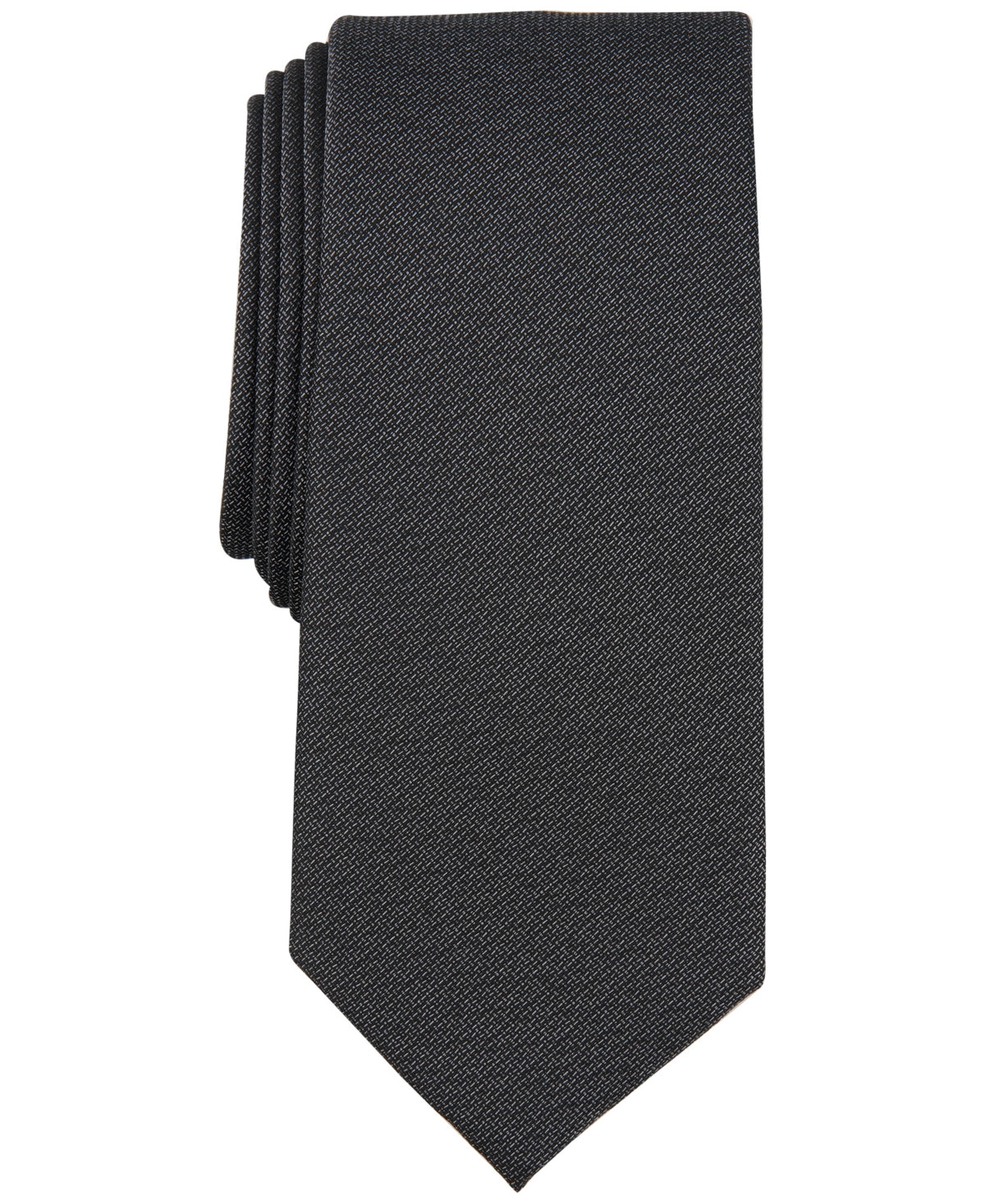 Alfani Mens Necktie Roseau Solid Grey Tie