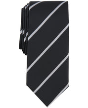 Alfani Men  fit Necktie One Size Black Striped