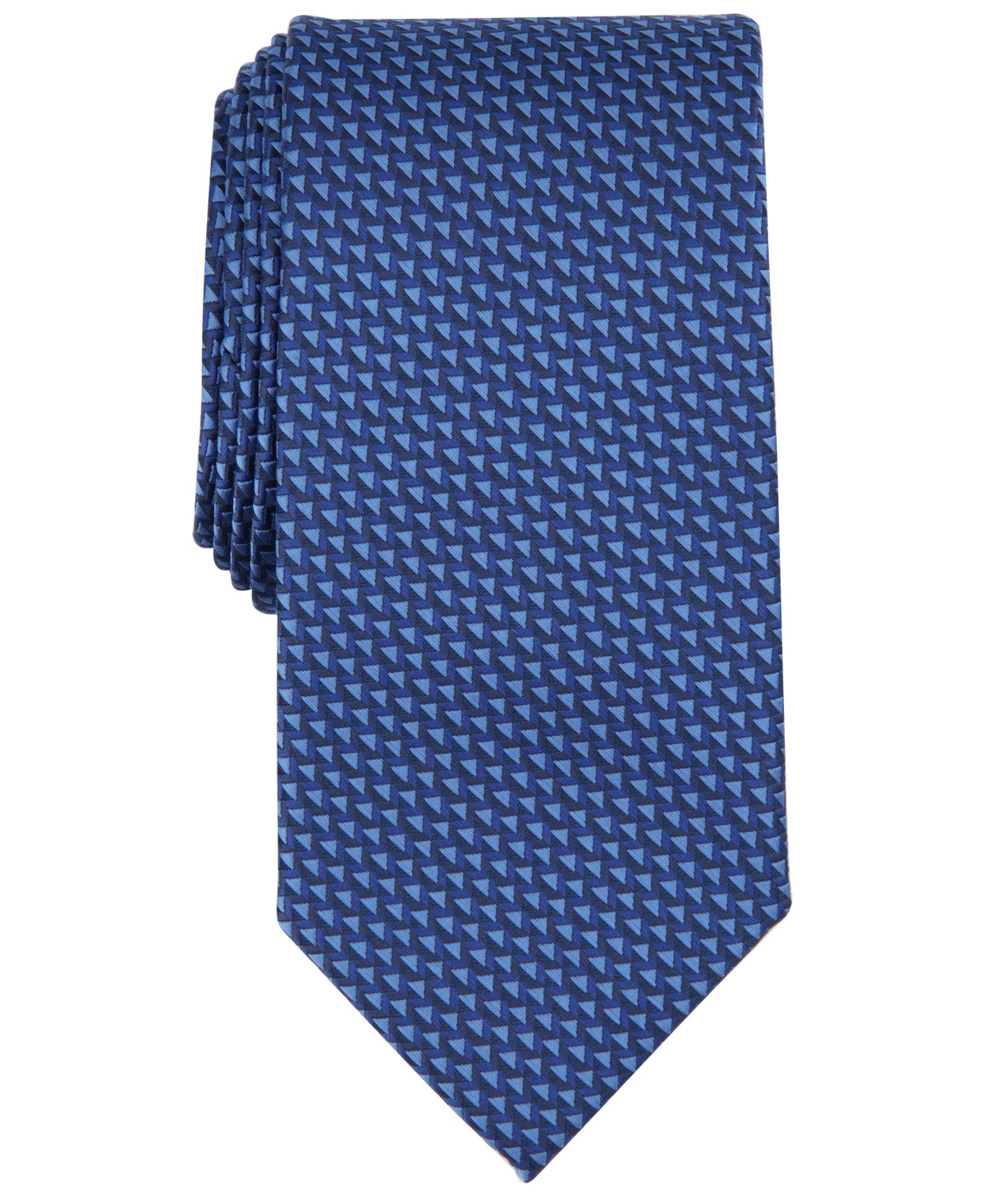 Perry Ellis Mens Necktie Larsone Mini Pattern Navy Blue Tie