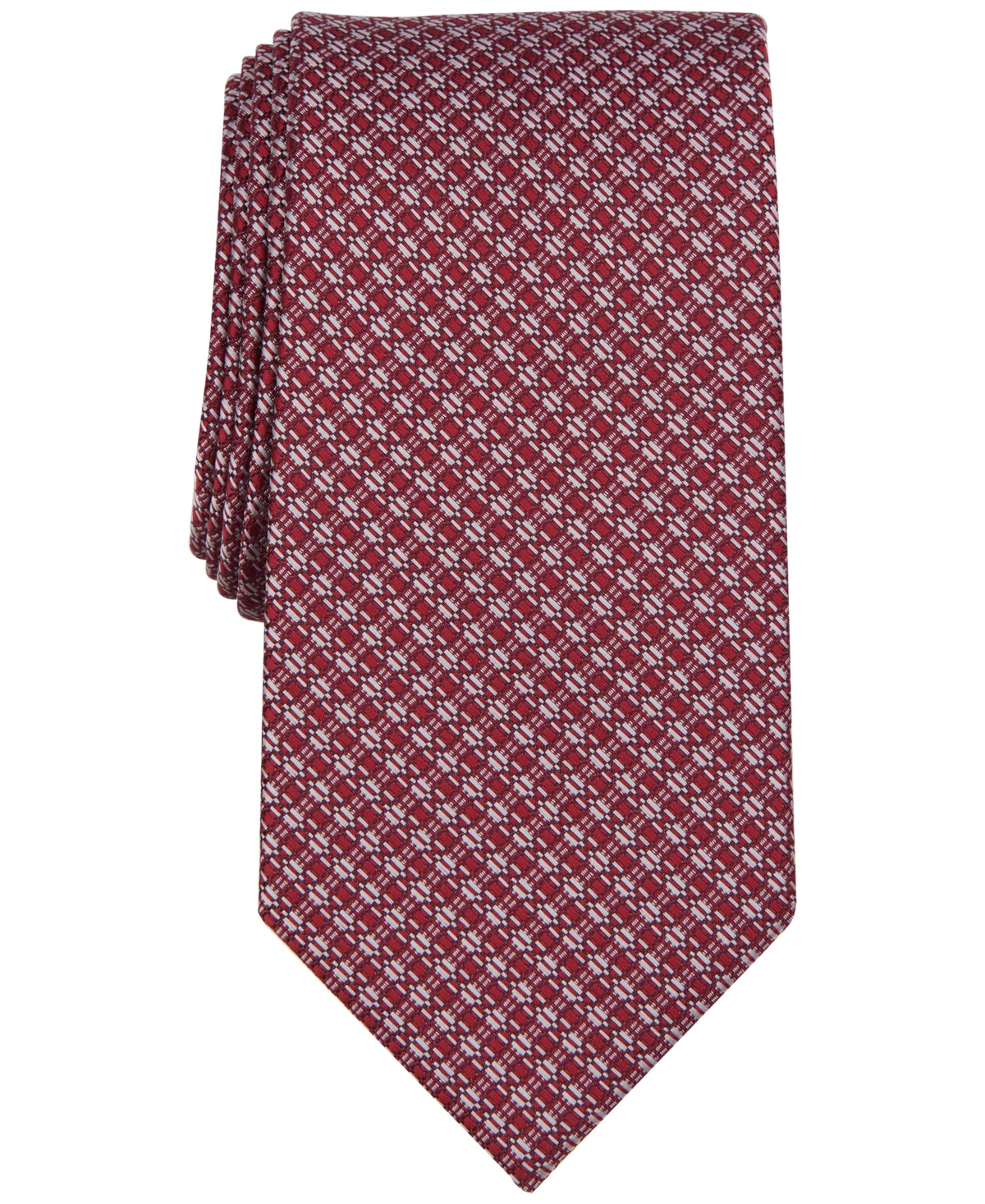 Perry Ellis Mens Necktie Kallosa Textured Tie Red