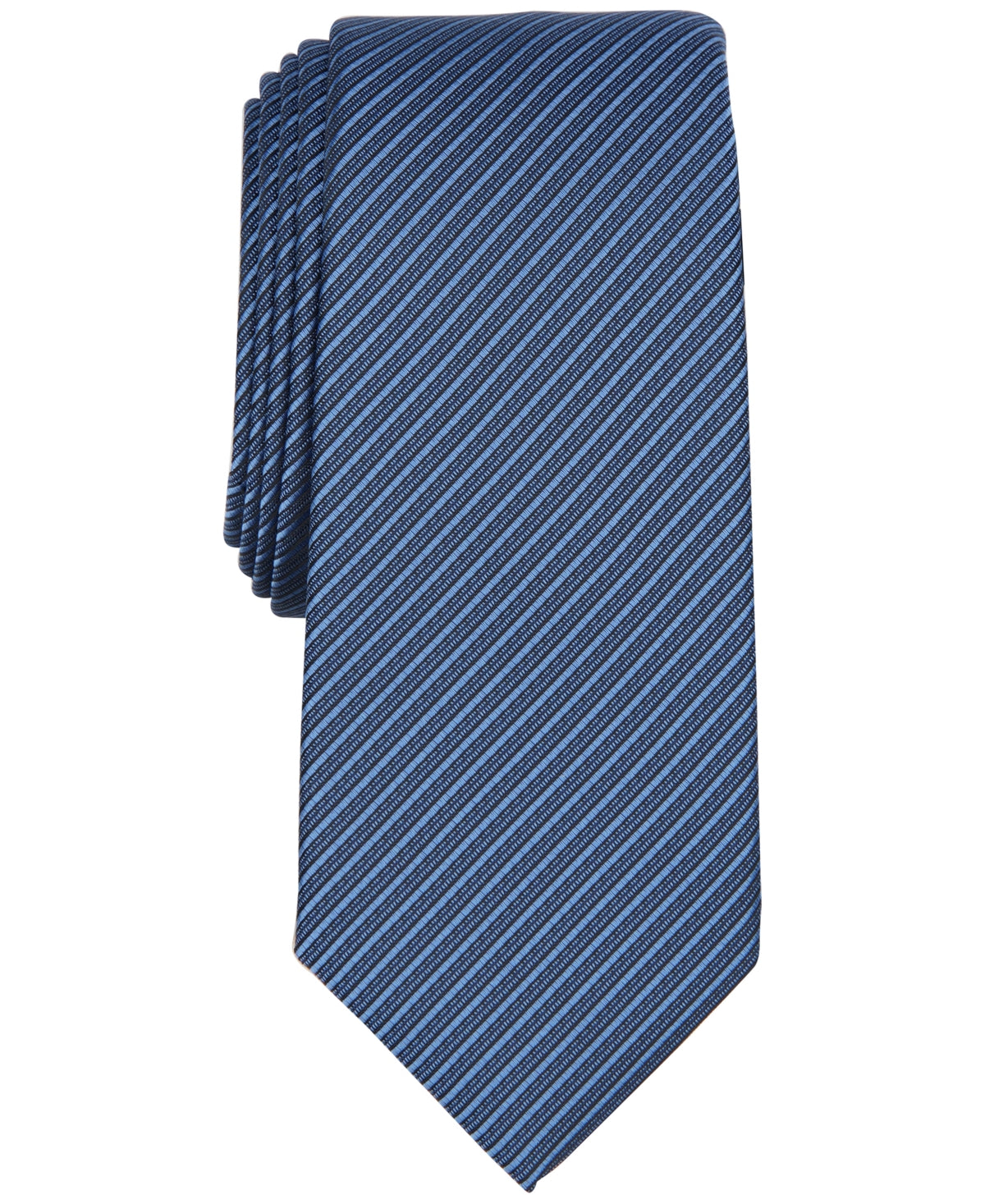 Alfani Mens Tie Chauncey Stripe Necktie Blue