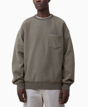 COTTON ON Mens Oversized Fleece Pullover Sweatshirt Jungle Khaki Large