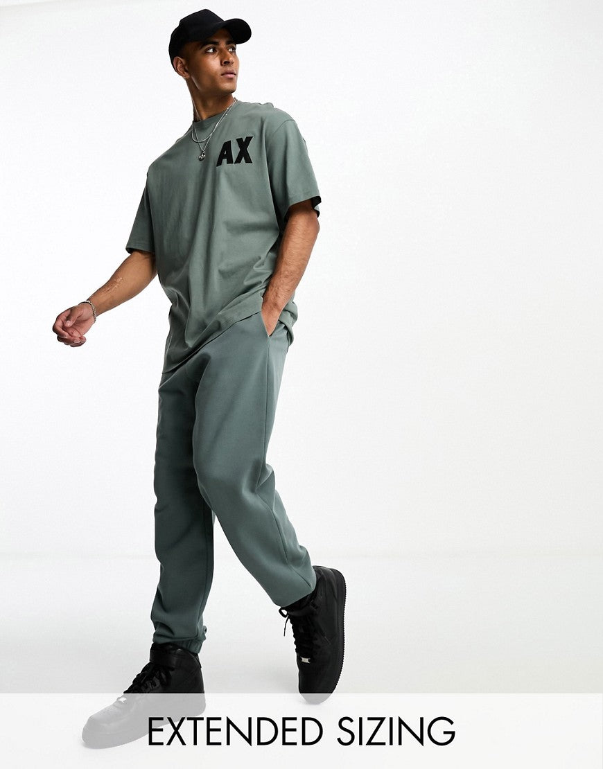 AX Armani Exchange Mens Oversized Capsule Joggers Balsam Green XL