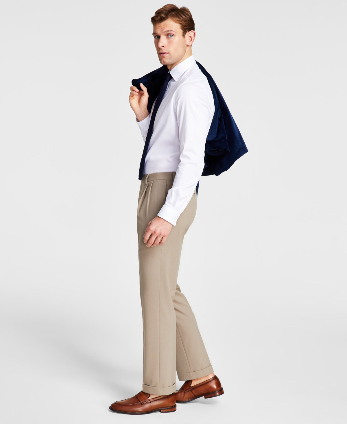 Michael Kors Mens Classic fit Dress Pants 32 / 30 Beige Solid