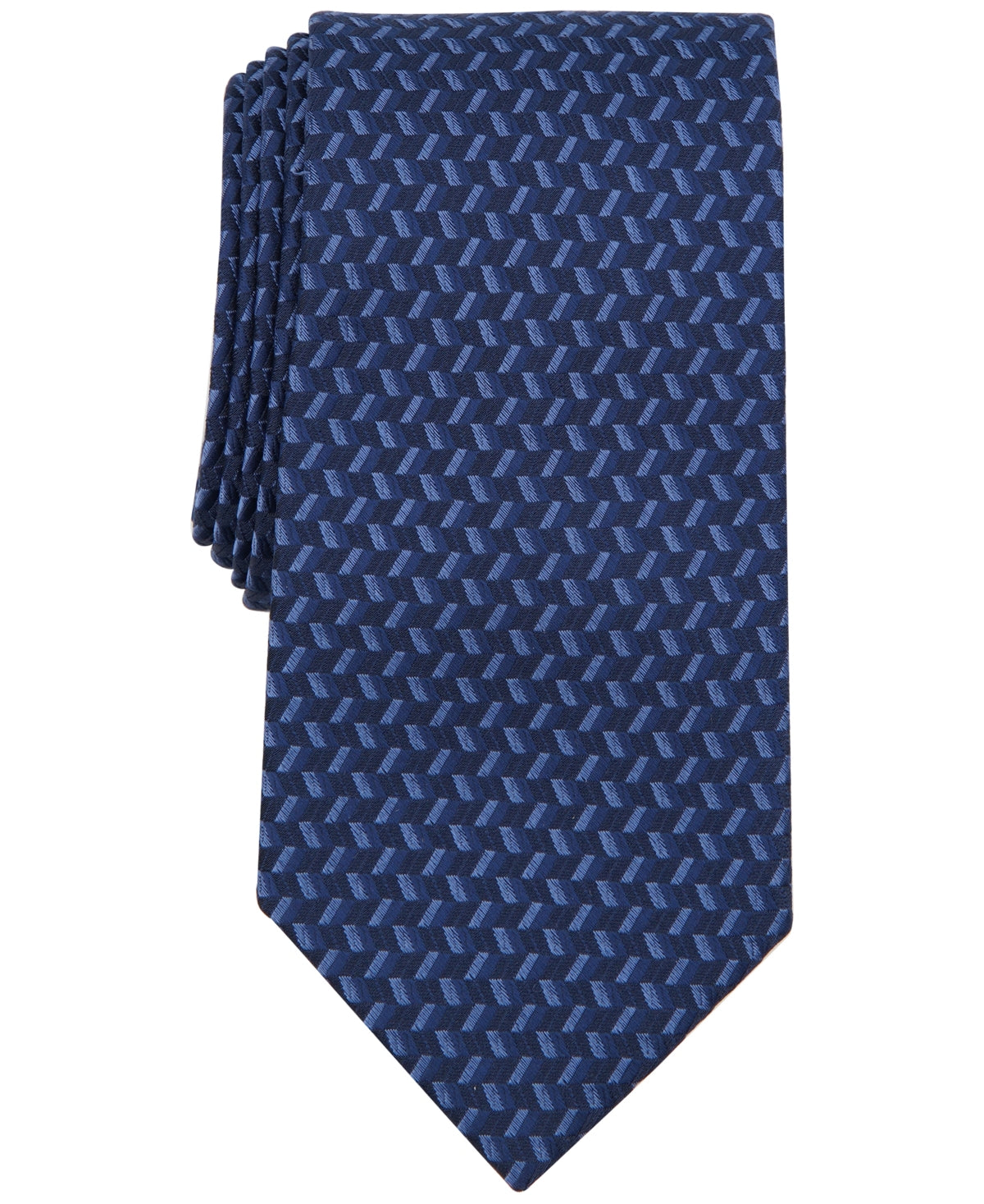 Michael Kors Begley Geo Print Necktie Navy Blue