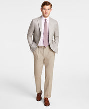 Michael Kors Mens Classic fit Sport Coat Blazer 48 R Beige Herringbone