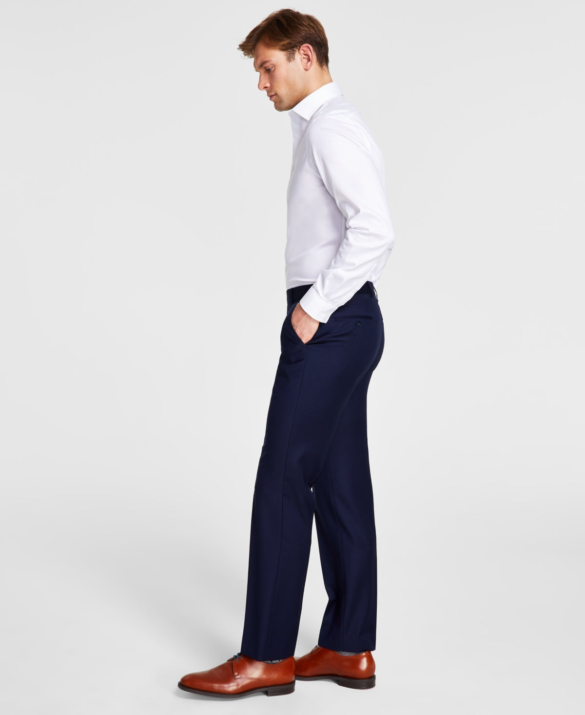 Michael Kors Mens Classic fit Dress Pants 34 / 32 Navy Blue Solid