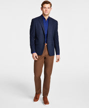 Michael Kors Mens Classic Fit Notch Lapel Sport Coat Blazer Blue  46L