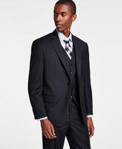 Michael Kors Mens Classic fit Wool Suit Jacket Blazer 42 S Black Solid Stretch