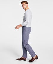 Michael Kors Men's Classic Fit Flat Front Cotton Dress Pants Ash Blue 33 x 32