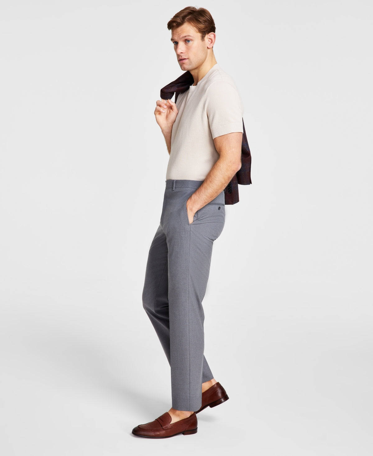 Michael Kors Mens Classic fit Dress Pants 30 / 30 MId Grey Solid