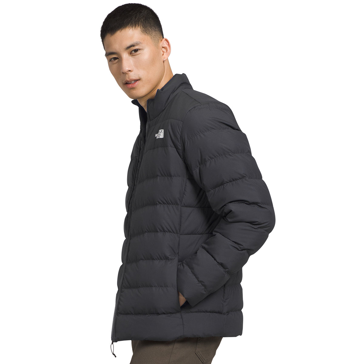 The North Face Men's Aconcagua 3 Zip-Front Puffer Jacket Coat Black Large