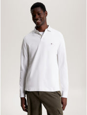 Tommy Hilfiger Mens Regular fit Long Sleeve Polo Shirt XXL White Solid