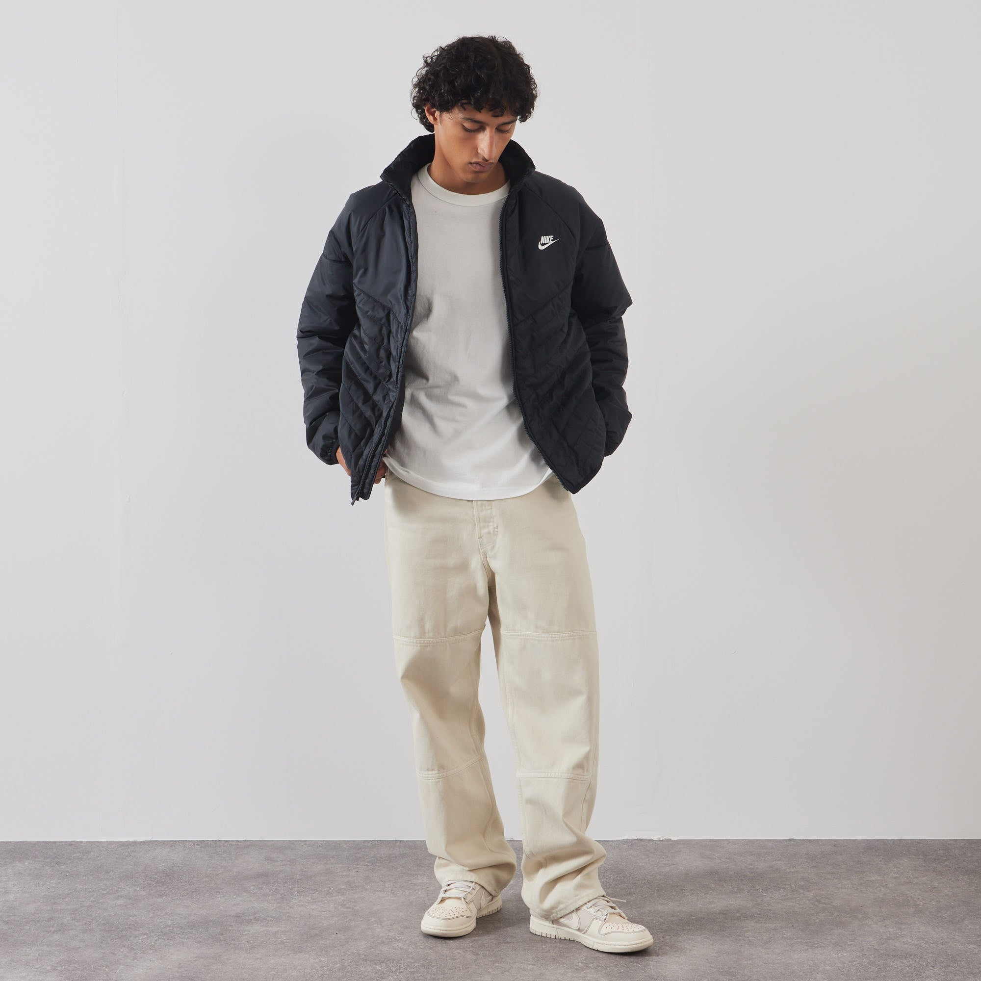 Nike Mens Thermore Fill Midweight Puffer Jacket Coat Black Small