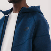 Nike Mens Tech Fleece Full-Zip Hoodie Sweatshirt Large Navy Blue