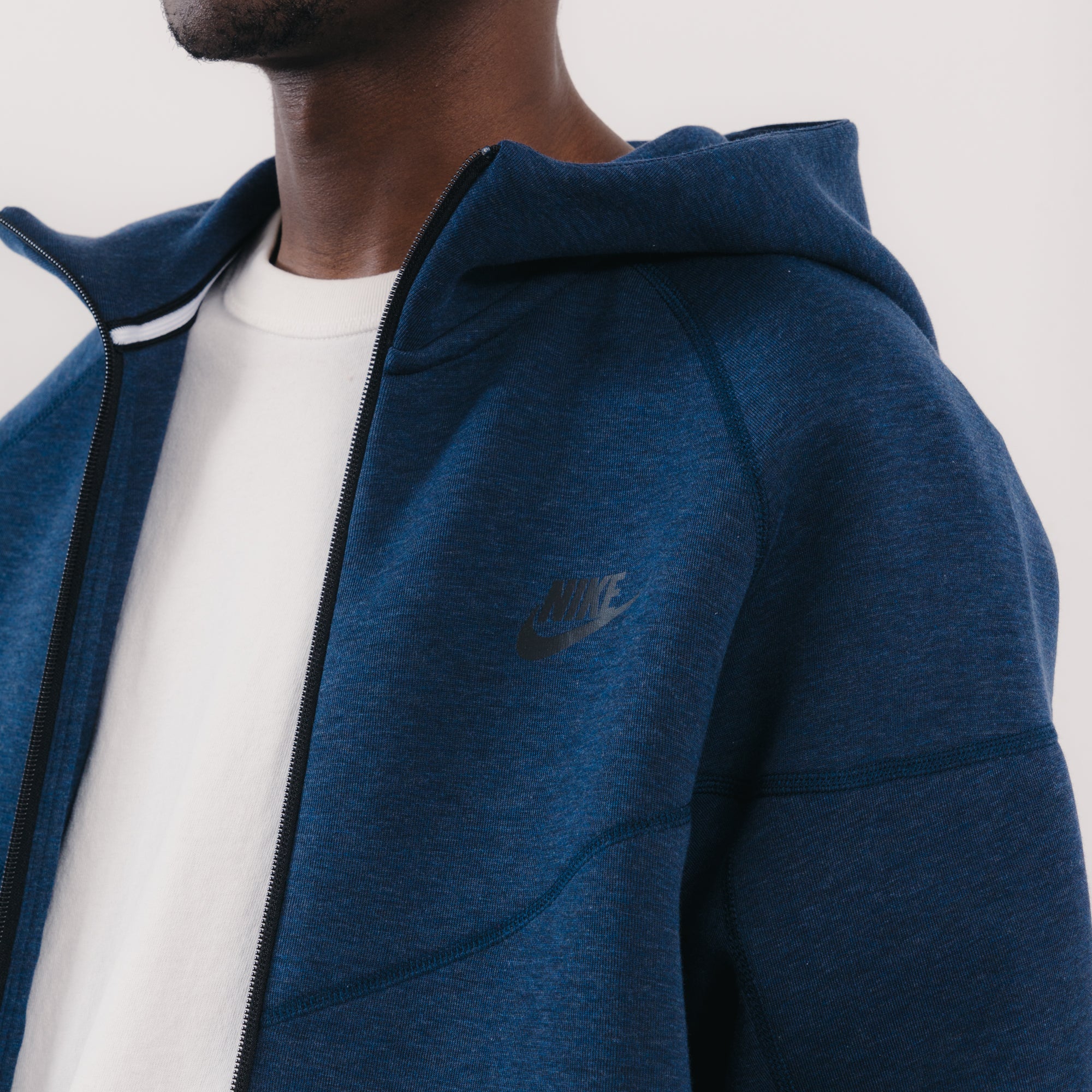 Nike Mens Nike Tech Fleece Full-Zip Hoodie Sweatshirt Small Navy Blue