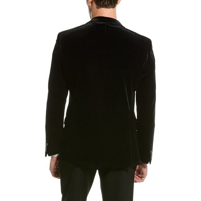 HUGO BOSS Henry Mens Modern-Fit VELVET Tuxedo Jacket Black 36S