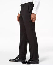 Kenneth Cole Mens Slim fit Tuxedo Pants 36 / 32 Black Solid Stretch