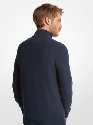 Michael Kors Men's Quarter-Zip Sweater Midnight Blue Large