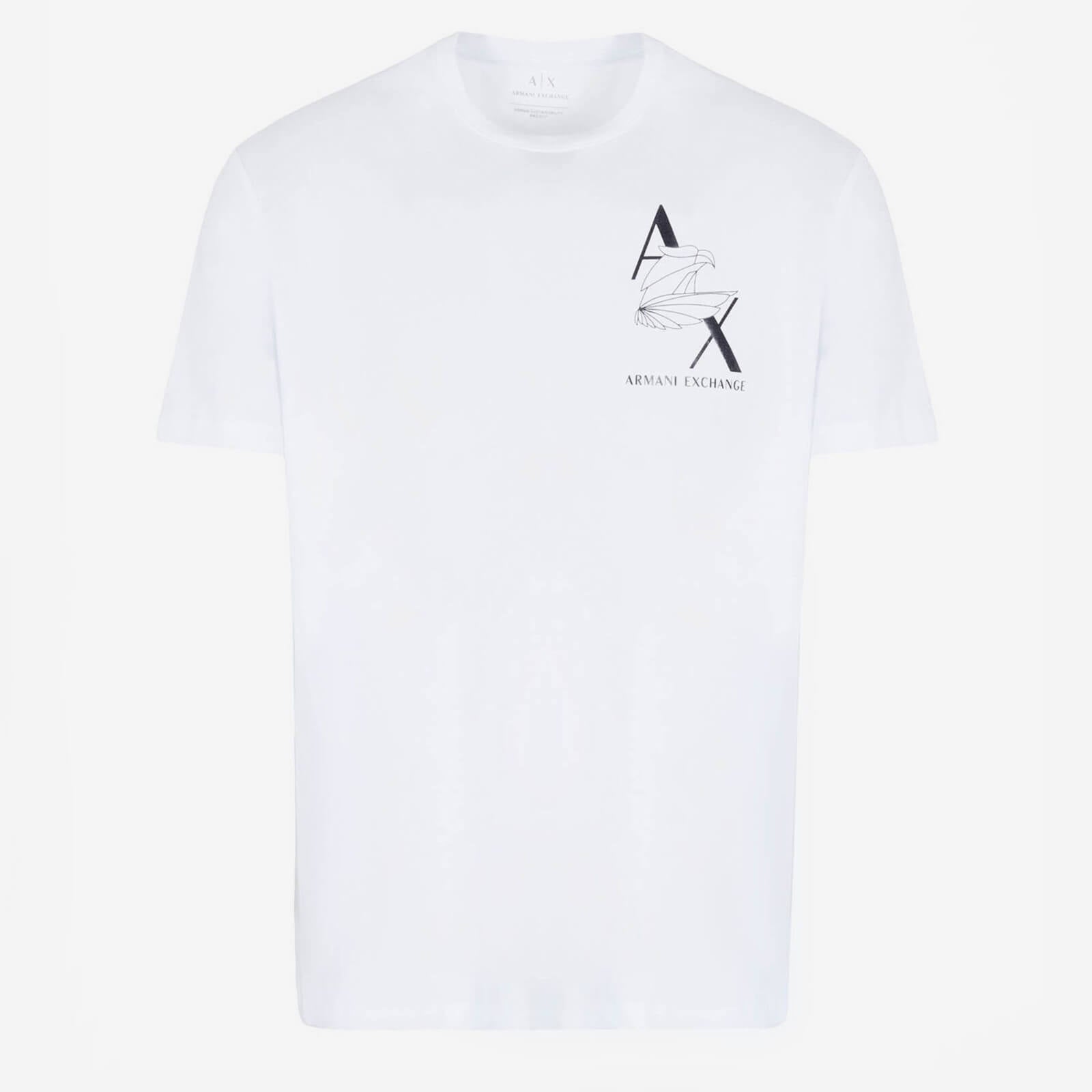 AX Armani Exchange Mens Slim Fit Short Sleeve Crewneck T Shirt  White 2XL