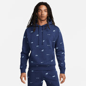 Nike Men Regular fit Long Sleeve Hoodie Sweatshirt Small Blue