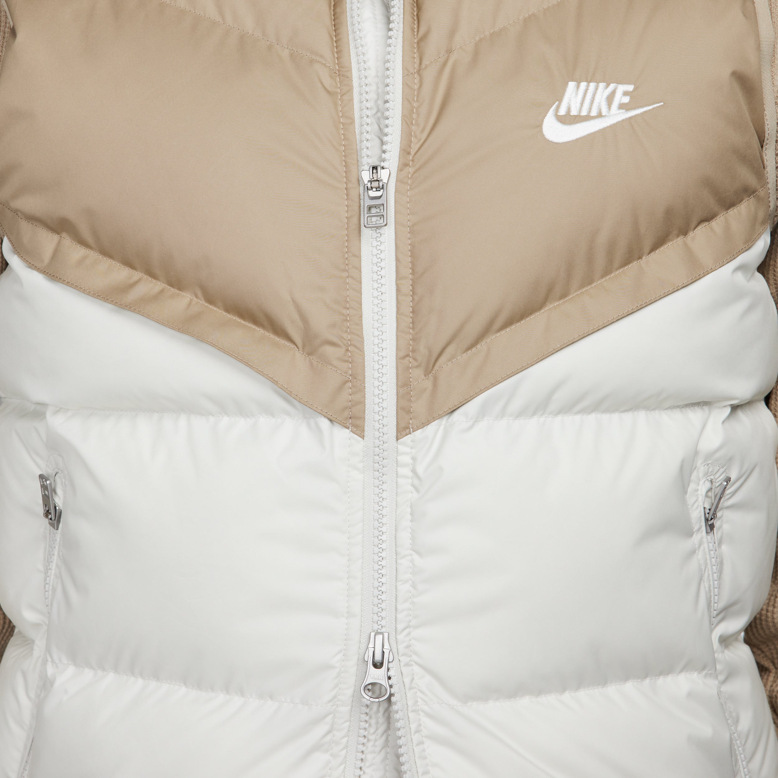 Nike Mens Storm FIT Windrunner Puffer Vest Jacket Khaki Light Bonesail Large