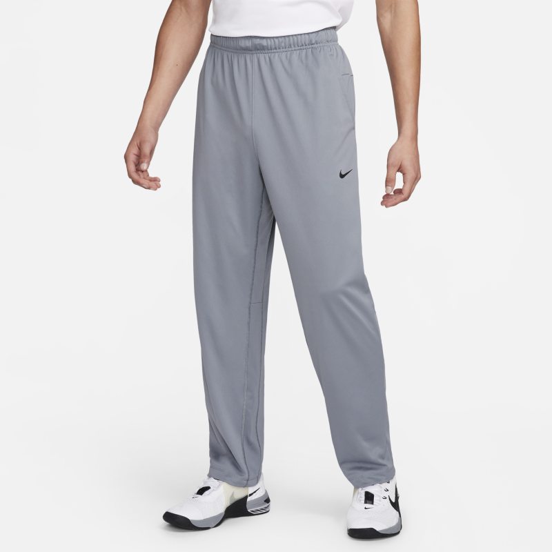 Nike Mens Totality Dri-FIT Open Hem Pants Smoke Grey black Medium