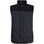 Barbour Mens Elmwood Colorblocked Embroidered Vest Black XL