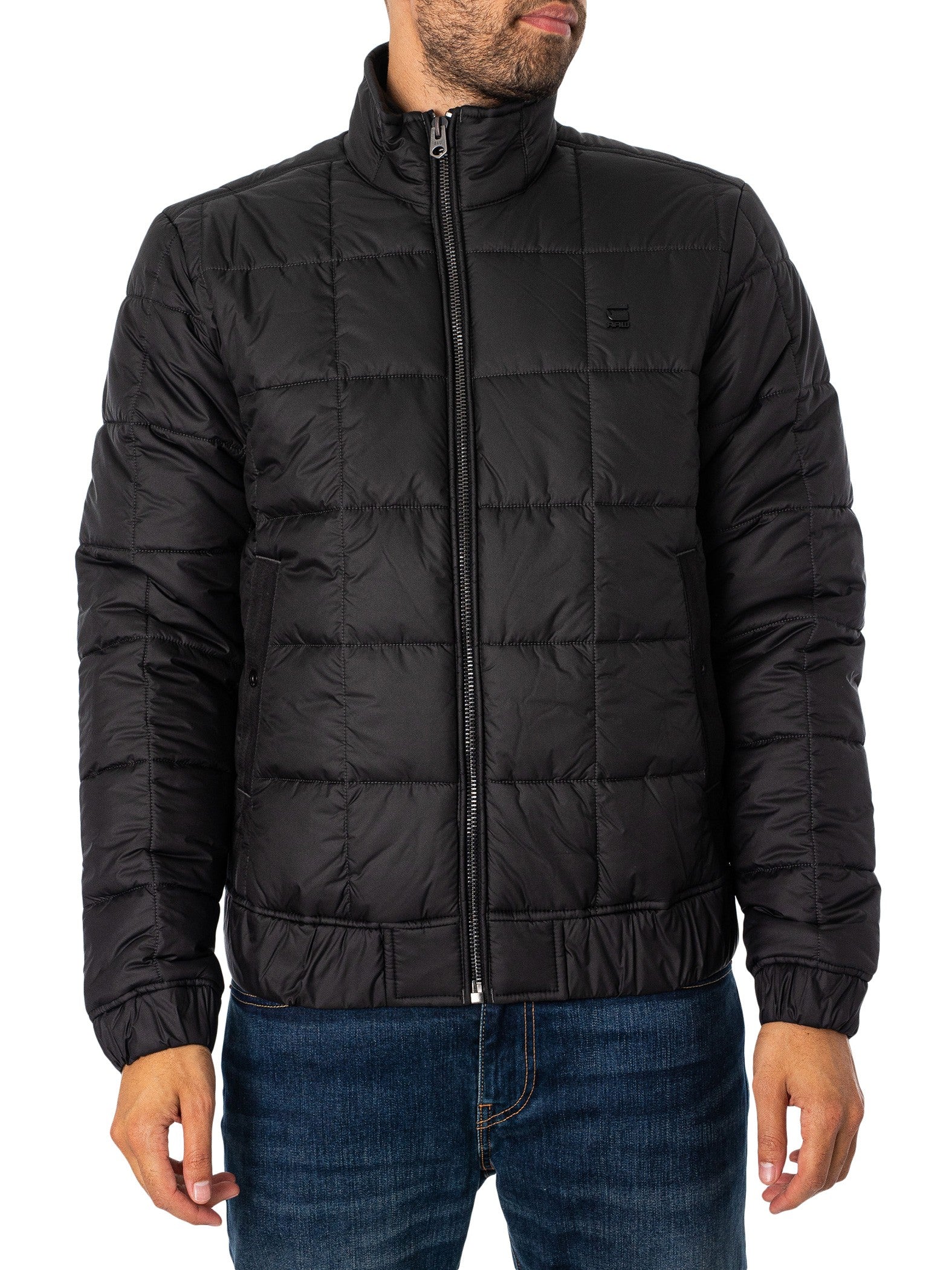G Star Men's Meefic Quilted Puffer Jacket Medium Black