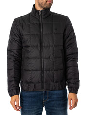 G Star Men's Meefic Quilted Puffer Jacket Medium Black