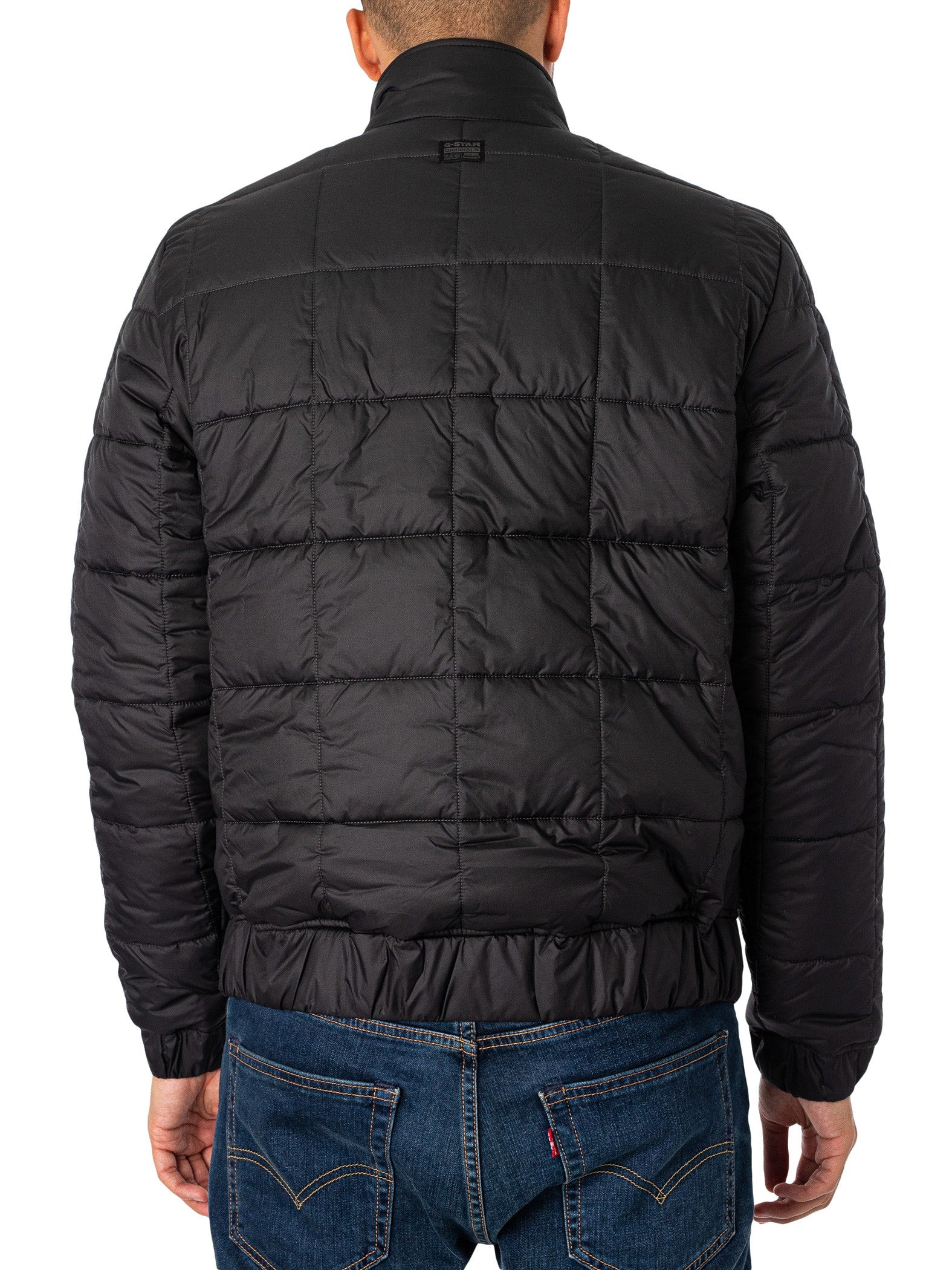 G Star Men's Meefic Quilted Puffer Jacket Medium Black