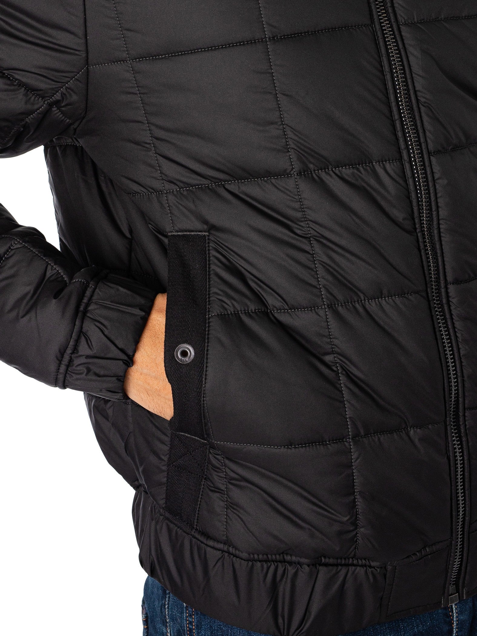 G Star Men's Meefic Quilted Puffer Jacket Medium Black