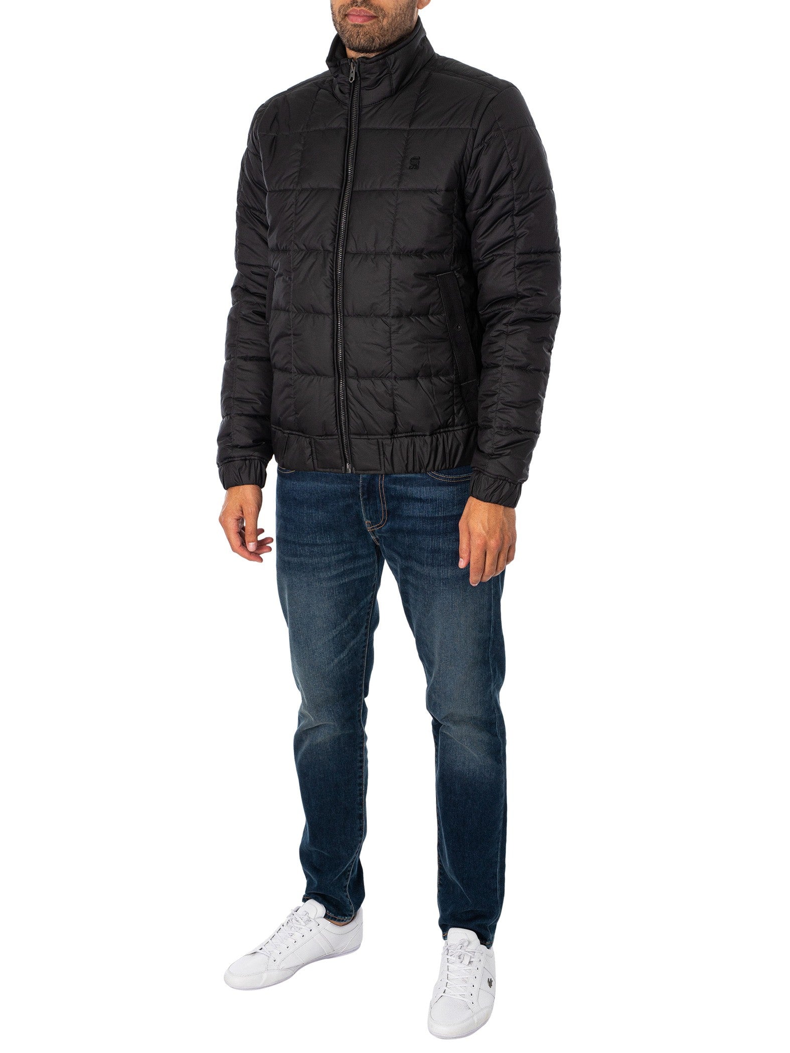 G Star Men's Meefic Quilted Puffer Jacket Medium Black
