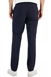 Hugo Boss Men's Slim-Fit Super Flex Stretch Micro-Check Dress Pants 38 x 32 Navy