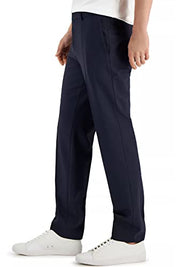 Hugo Boss Men's Slim-Fit Super Flex Stretch Micro-Check Dress Pants 38 x 32 Navy