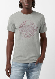 Buffalo David Bitton Mens Short Sleeve T Shirt Til Heather Grey 2XL