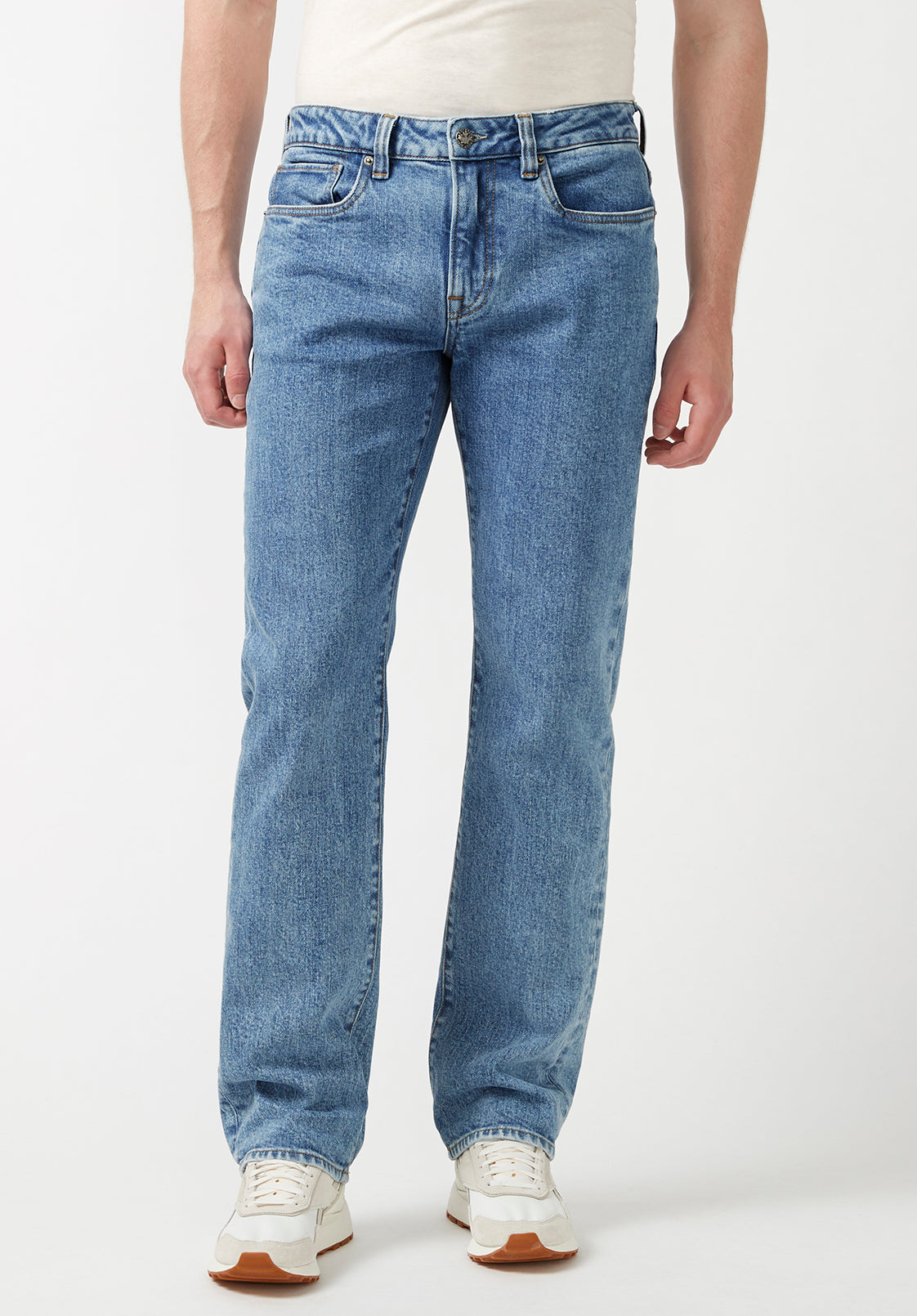 Buffalo Men's Driven Relaxed Straight Leg Jeans Blue 36 x 32