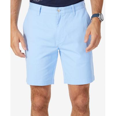 Nautica Mens Classic fit Casual Shorts 32 / 8.5 Blue Solid