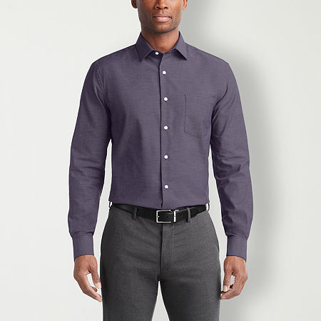 Van Heusen Men Regular fit Dress Shirt Medium 15-15.5 32-33 Purple