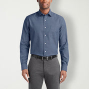 Van Heusen Mens Regular fit Dress Shirt Medium 15-15.5 32-33 Blue