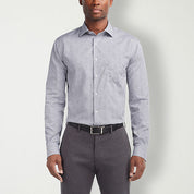 Van Heusen Mens Regular fit Dress Shirt Large 16-16.5 32-33 Grey Cloud