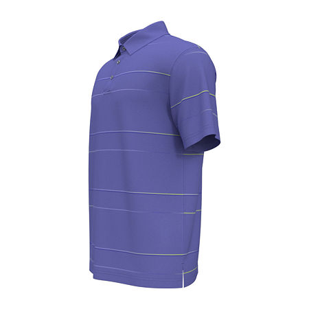 PGA TOUR Mens Gradient Stripe Short Sleeve Polo Shirt Persian Jewel XL