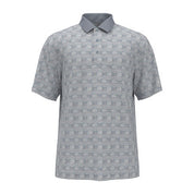 PGA TOUR Mens Energy Jacquard Short Sleeve Polo Shirt Grey Tradewinds 2XL