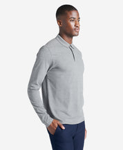 Kenneth Cole Mens Performance Long Sleeve Johnny Collar Polo Shirt Grey 2XL