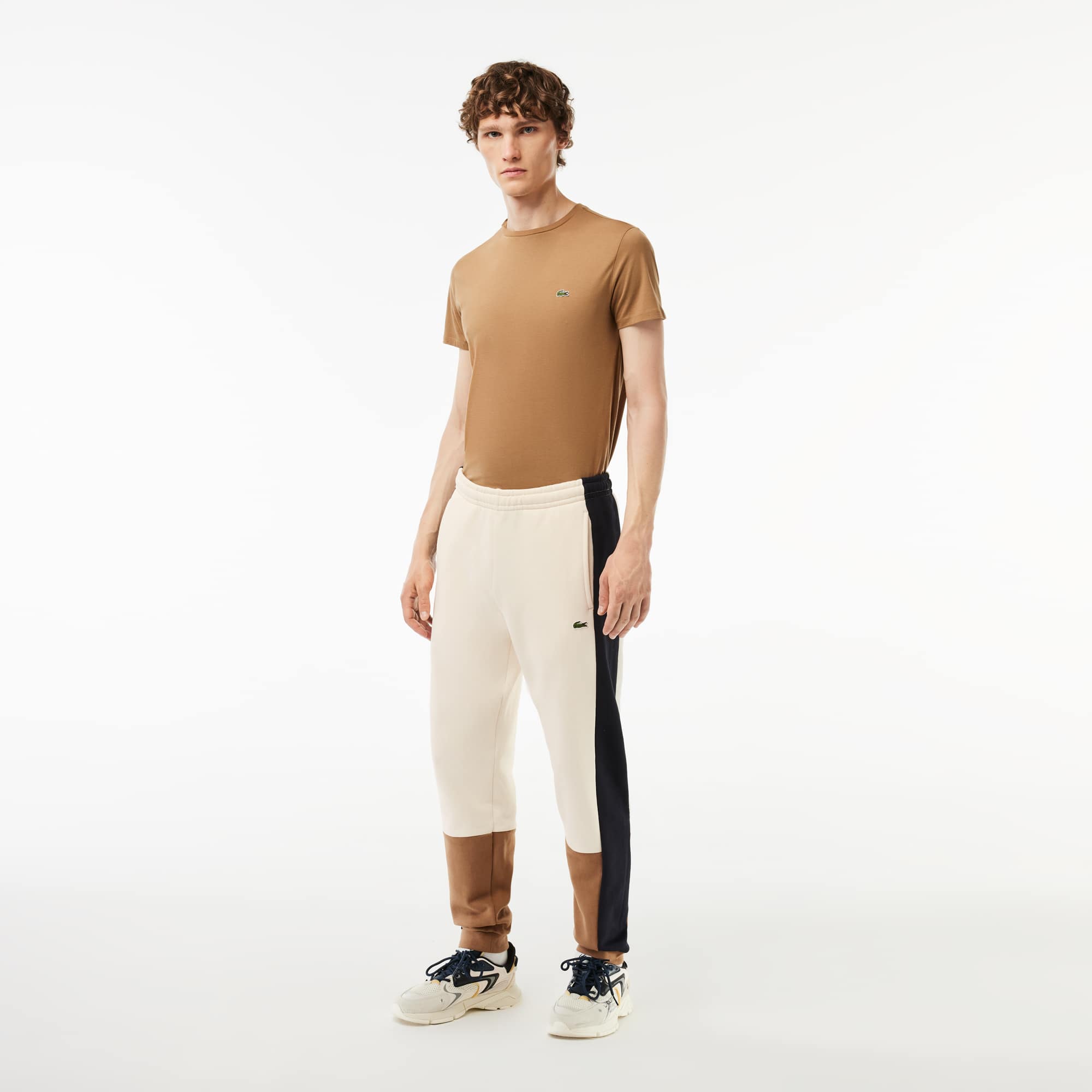 Lacoste Mens Classic fit Sweatpants Pants XL Beige Brown
