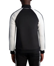 Karl Lagerfeld Paris Men's Scuba Logo Track Jacket Coat Black White 2XL