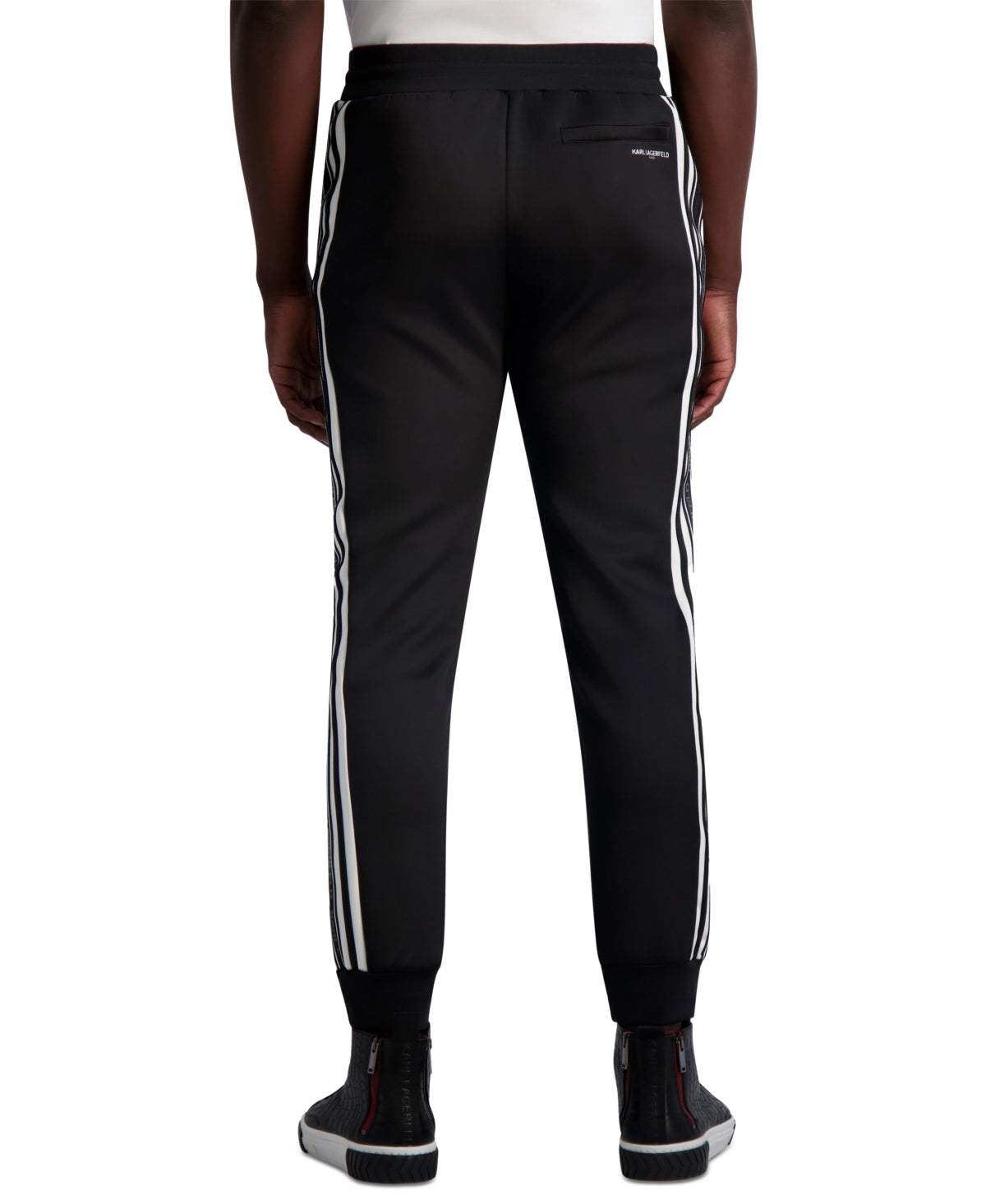 KARL LAGERFELD PARIS Mens Scuba Logo Track Pants Black XL