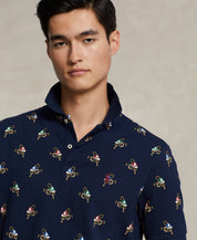 Polo Ralph Lauren Men's Classic Fit Printed Mesh Polo Shirt Race Ready Blue  XL